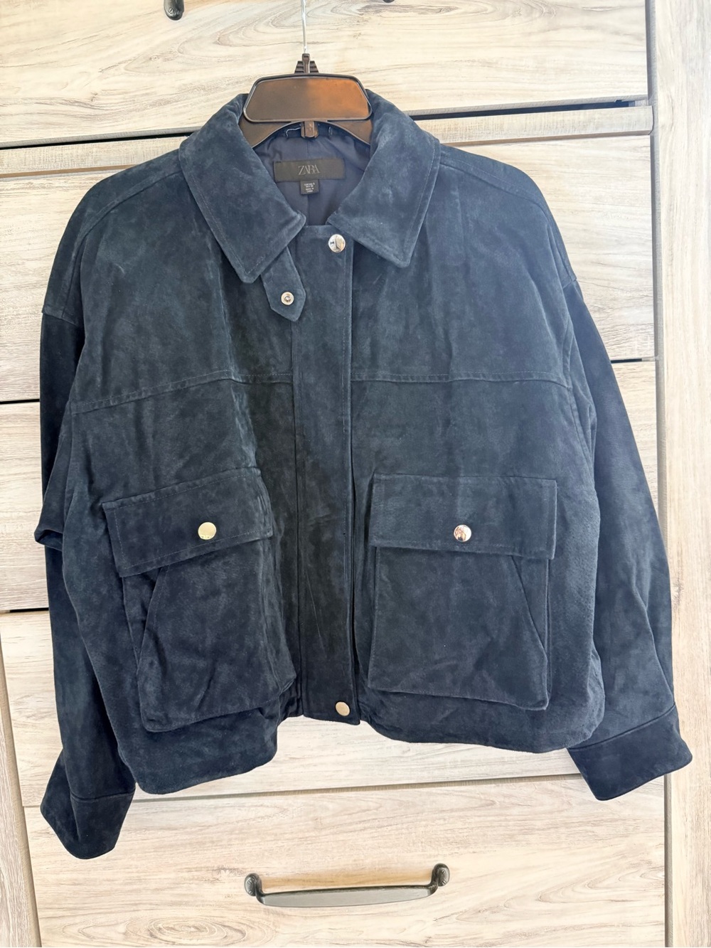 Zara 100% Leather Bomber Jacket - Picture 2 of 3